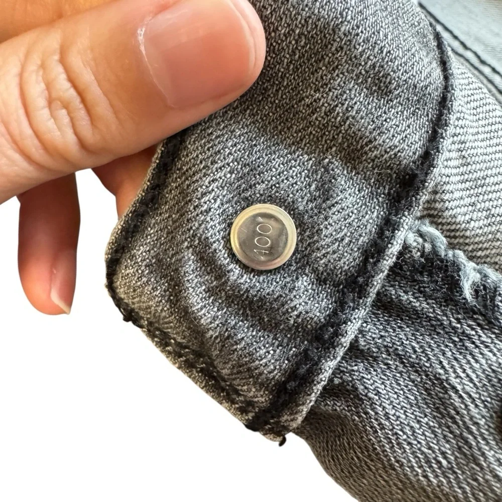 Levi's 501 Button‎ Fly Straight Leg Classic Jeans Faded Black Gray 36 x 34